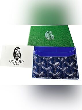 Goyard Card Holder in Blue unisex